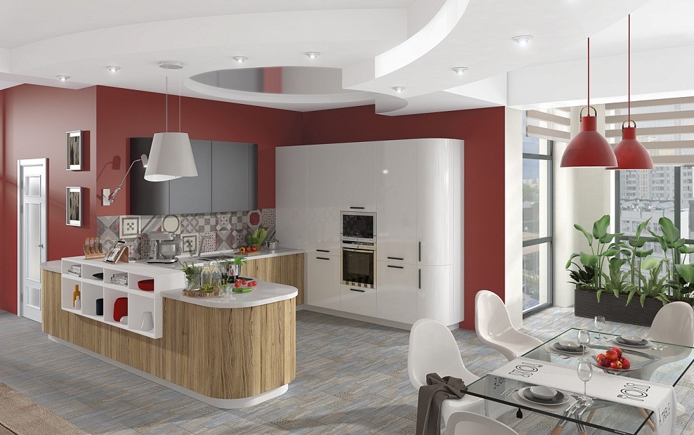 Кухня Эмма с радиусными элементами