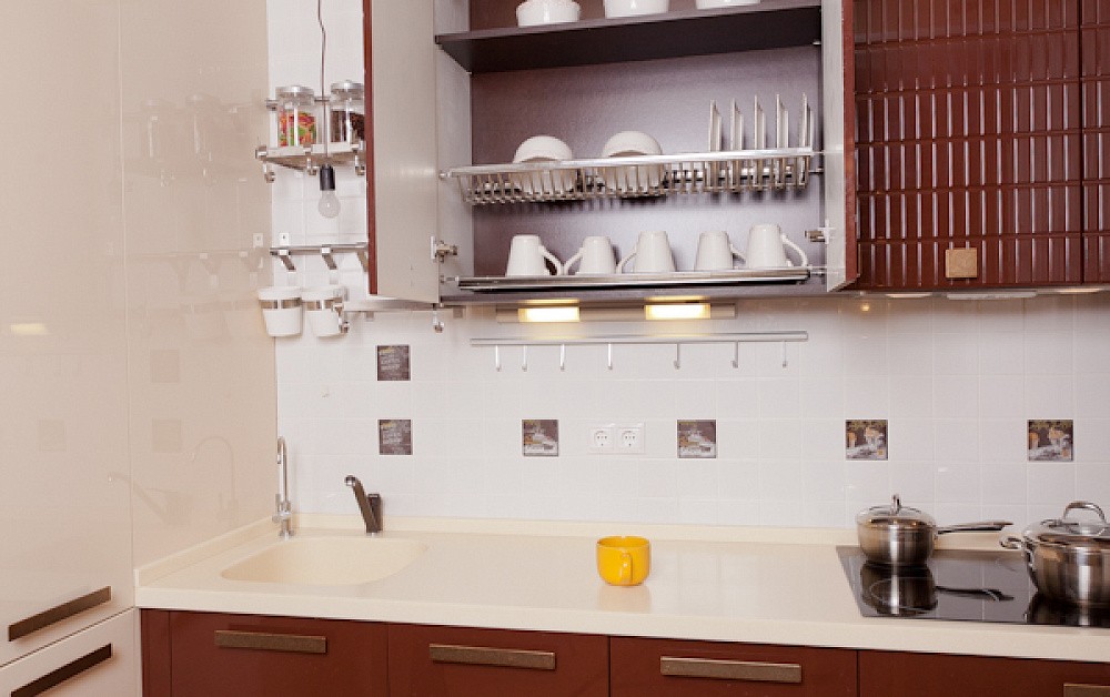 Кухня Фаворит 3 с фрезеровкой Шоколад